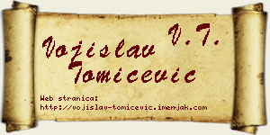 Vojislav Tomićević vizit kartica